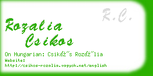 rozalia csikos business card